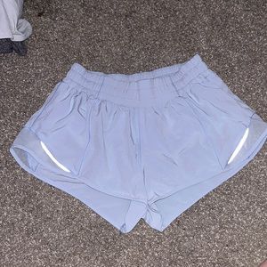 Light blue Hotty Hot Low-Rise Lululemon shorts